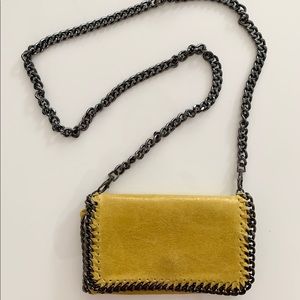 Crossbody Yellow Chain Purse Made In Italy